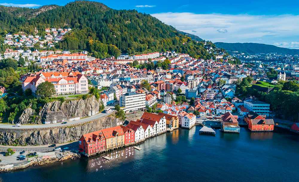 Oversiktsbilde av Bergen