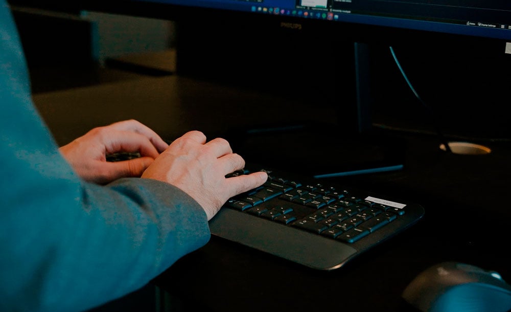 Typing on a computer